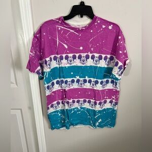 Disney Mickey Mouse Splatter Tee - Purple, Blue, White